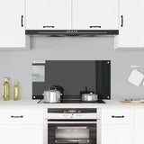 Vidaxl spatscherm keuken 100x50 cm gehard glas zwart