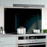 Vidaxl spatscherm keuken 100x60 cm gehard glas zwart