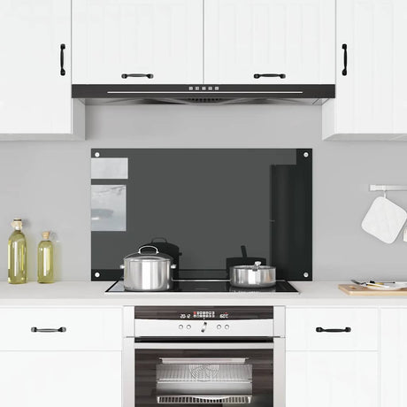 Vidaxl spatscherm keuken 100x60 cm gehard glas zwart
