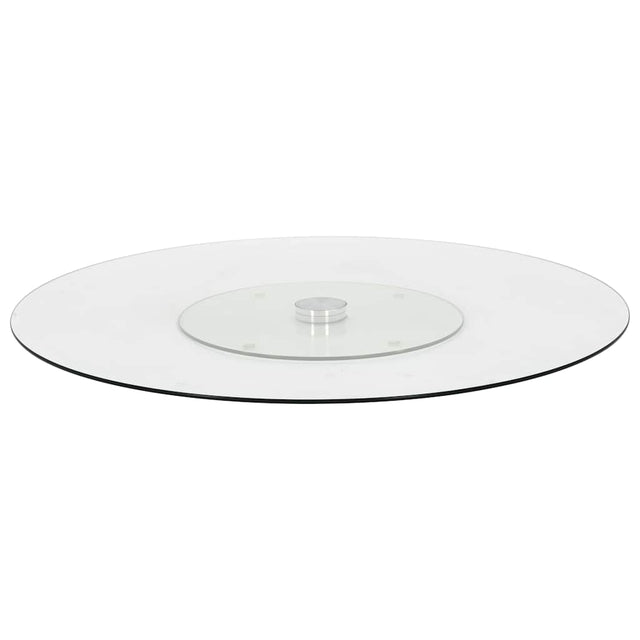 Vidaxl serveerbord draaiend 60 cm gehard glas transparant