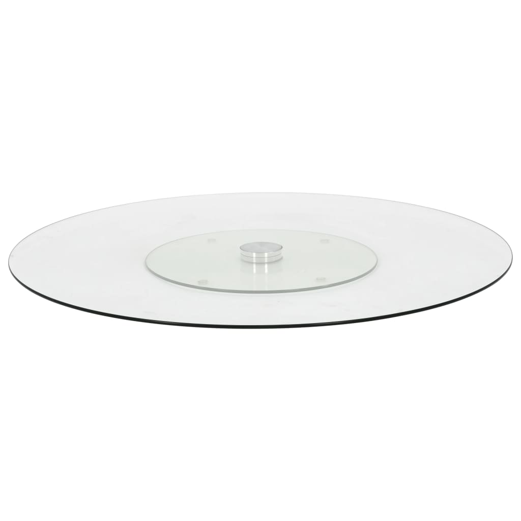 Vidaxl Servingboard Ruota vetro temperato da 60 cm trasparente