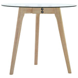 Vidaxl 2-delige bijzettafelset gehard glas