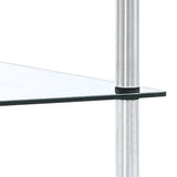 Vidaxl kastje 3-laags 40x40x67 cm gehard glas transparant