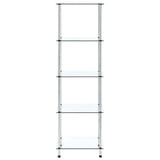 Vidaxl kastje 5-laags 40x40x130 cm gehard glas transparant