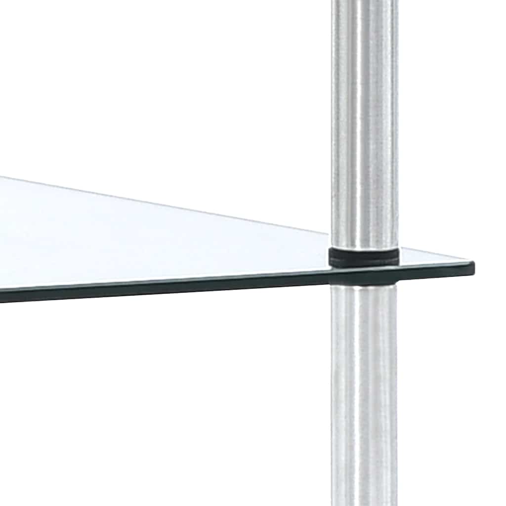 Vidaxl kastje 5-laags 40x40x130 cm gehard glas transparant