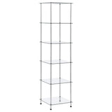 Vidaxl kastje 6-laags 40x40x160 cm gehard glas transparant