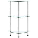 Vidaxl kastje 3-laags 30x30x67 cm gehard glas transparant