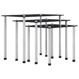 Vidaxl 3-delige tafeltjesset gehard glas zwart