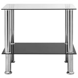 Vidaxl bijzettafel 45x50x45 cm gehard glas transparant