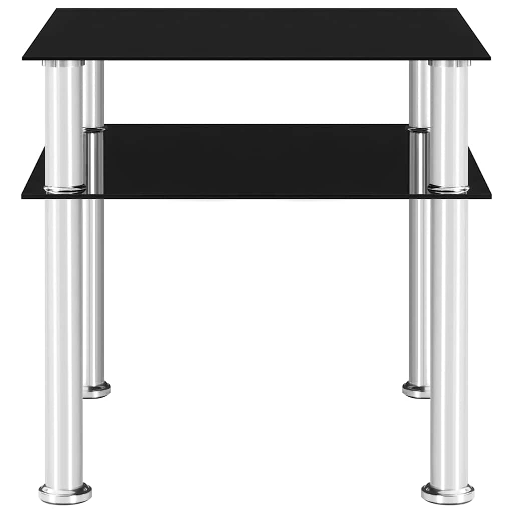 Vidaxl bijzettafel 45x50x45 cm gehard glas zwart