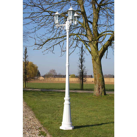 Vidaxl tuinlantaarn kingston 3-arms 215 cm wit