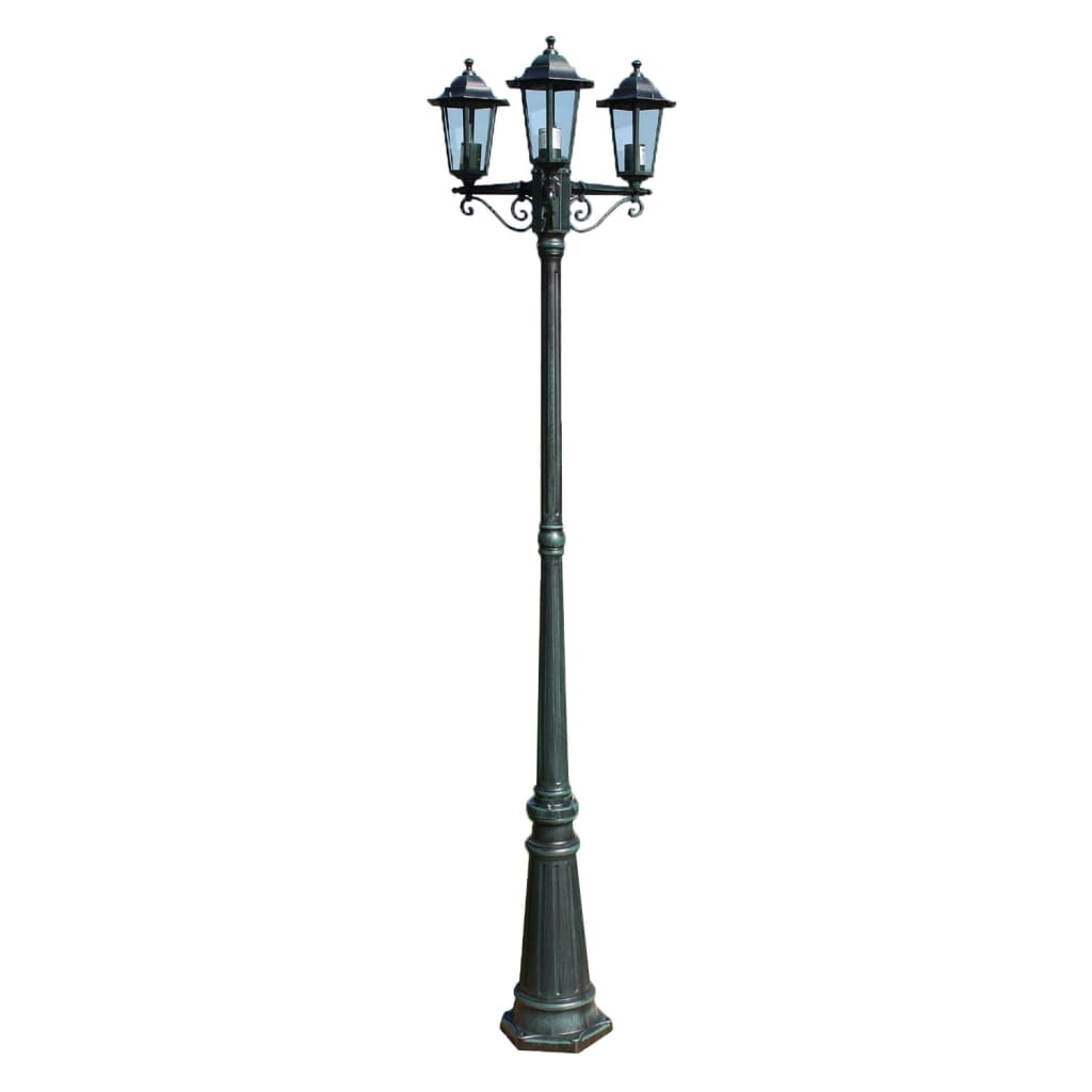 Vidaxl Garden Lantern z 3 ramionami 215 cm aluminium ciemnozielone czarne