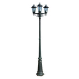Vidaxl tuinlantaarn met 3 armen 215 cm aluminium donkergroen zwart