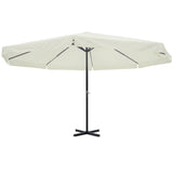 Vidaxl Parasol Samos 500 cm Aluminium White