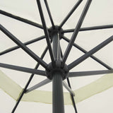 Vidaxl Parasol Samos 500 cm Aluminium White