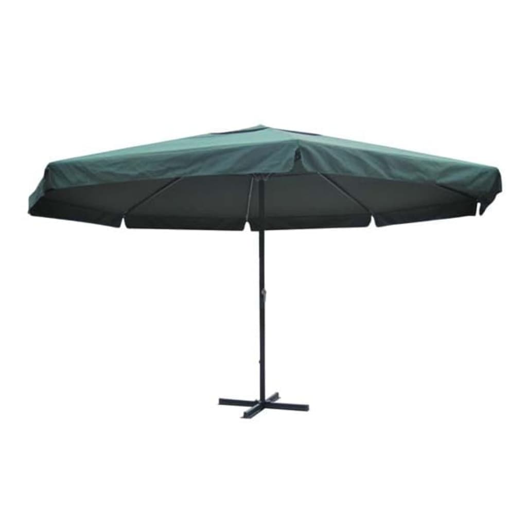 Vidaxl Parasol Samos 500 cm Verde in alluminio