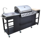 Vidaxl Outdoor Kitchen z grillem Montana 4 Burners