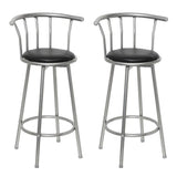 Vidaxl barstoelen 2 st kunstleer zwart