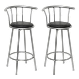 Vidaxl barstoelen 2 st kunstleer zwart