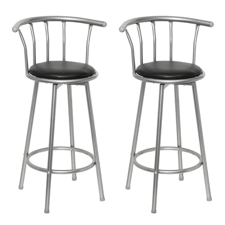 Vidaxl barstoelen 2 st kunstleer zwart