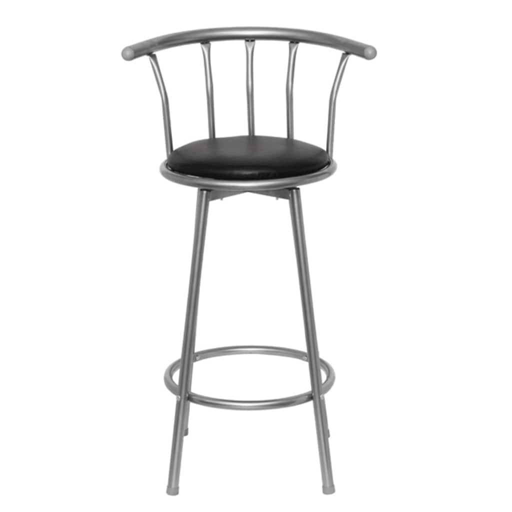 Vidaxl barstoelen 2 st kunstleer zwart