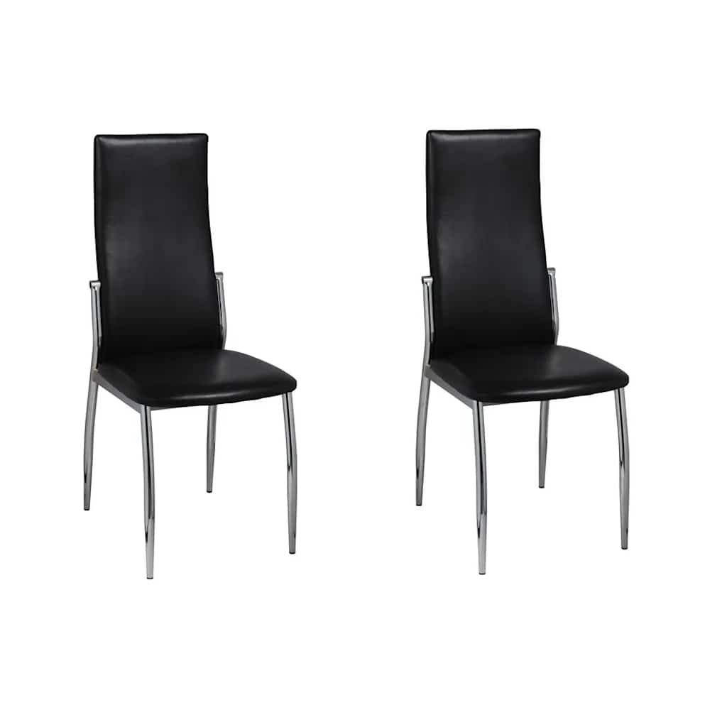 Vidaxl eetkamerstoelen 2 st kunstleer zwart