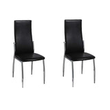 Vidaxl eetkamerstoelen 2 st kunstleer zwart