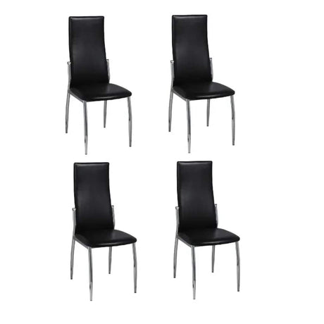 Vidaxl eetkamerstoelen 4 st kunstleer zwart