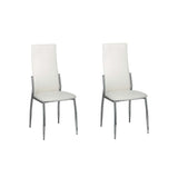 Vidaxl eetkamerstoelen 2 st kunstleer wit