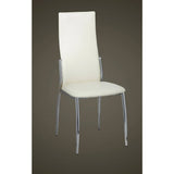 Vidaxl eetkamerstoelen 2 st kunstleer wit