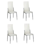 Vidaxl eetkamerstoelen 4 st kunstleer wit