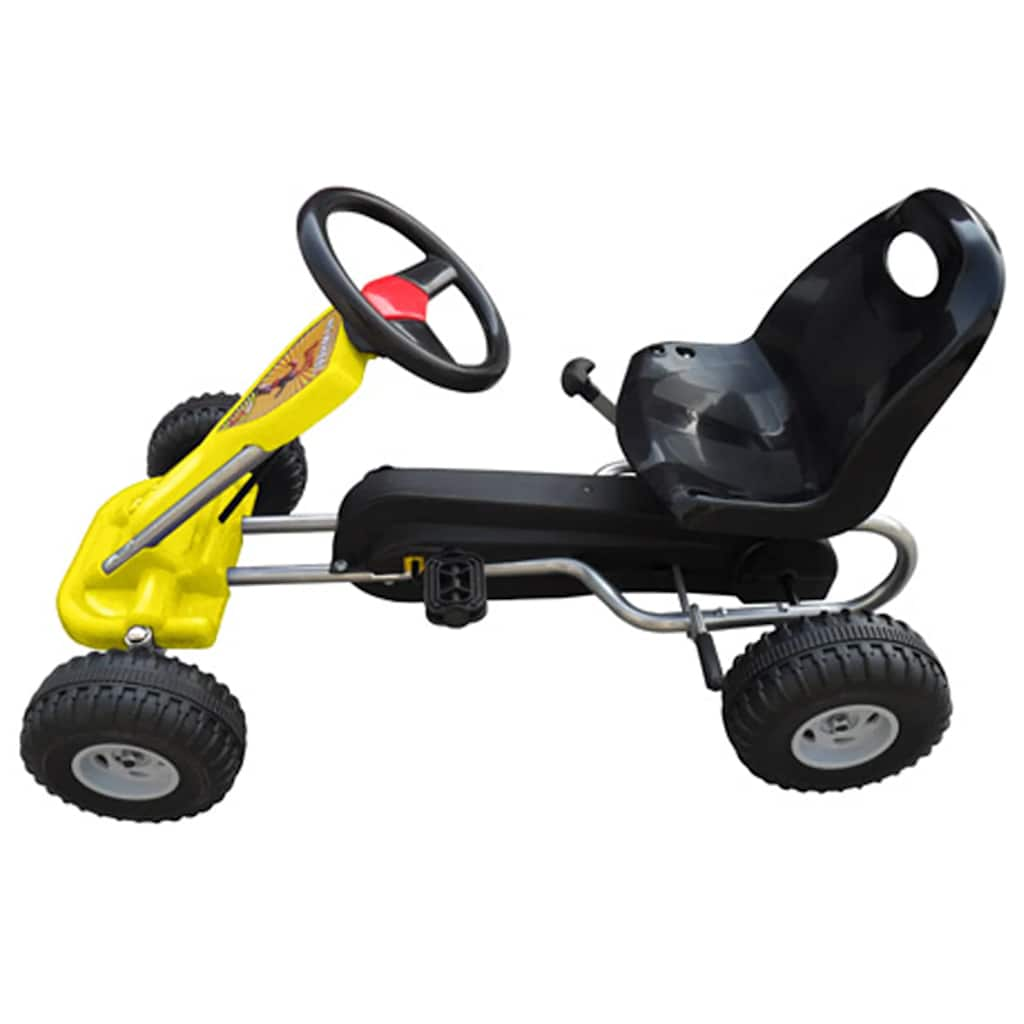 Vidaxl go -kart s pedali rumeno