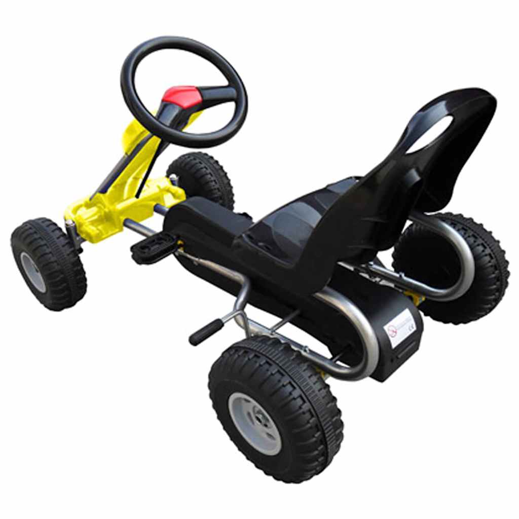 Vidaxl go -kart s pedali rumeno