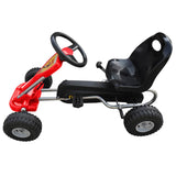 Vidaxl go -kart with pedals red