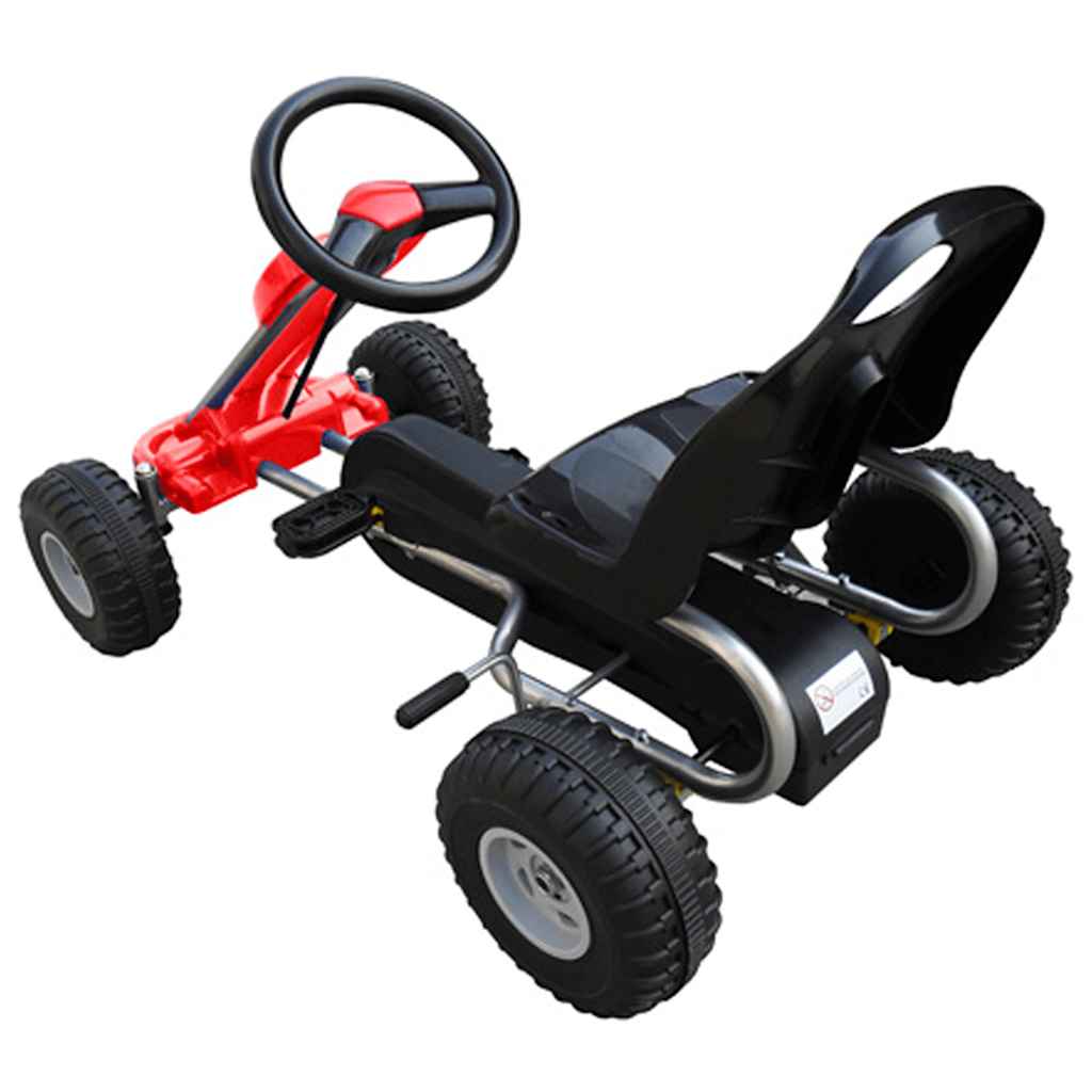 Vidaxl go -kart s pedali rdeče