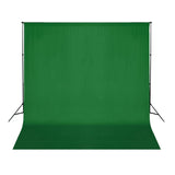 VIDAXL -Hintergrundchromakey 300x300 cm Baumwollgrün