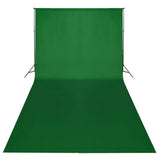 Vidaxl Studio set with green background and lamps 600x300 cm