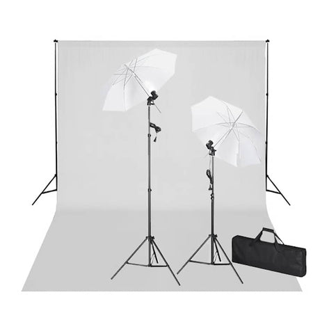 Vidaxl studioset met witte achtergrond en lampen 600x300 cm