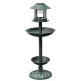 Vidaxl vogelbad voederhuisje met solarverlichting