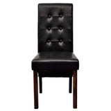 Vidaxl eetkamerstoelen 2 st kunstleer zwart