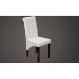 Vidaxl eetkamerstoelen 2 st kunstleer wit