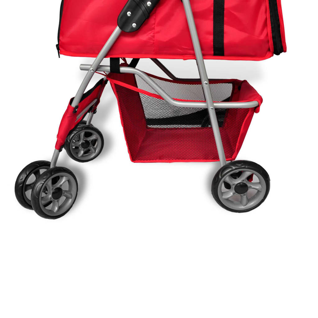 Vidaxl stroller for dog red