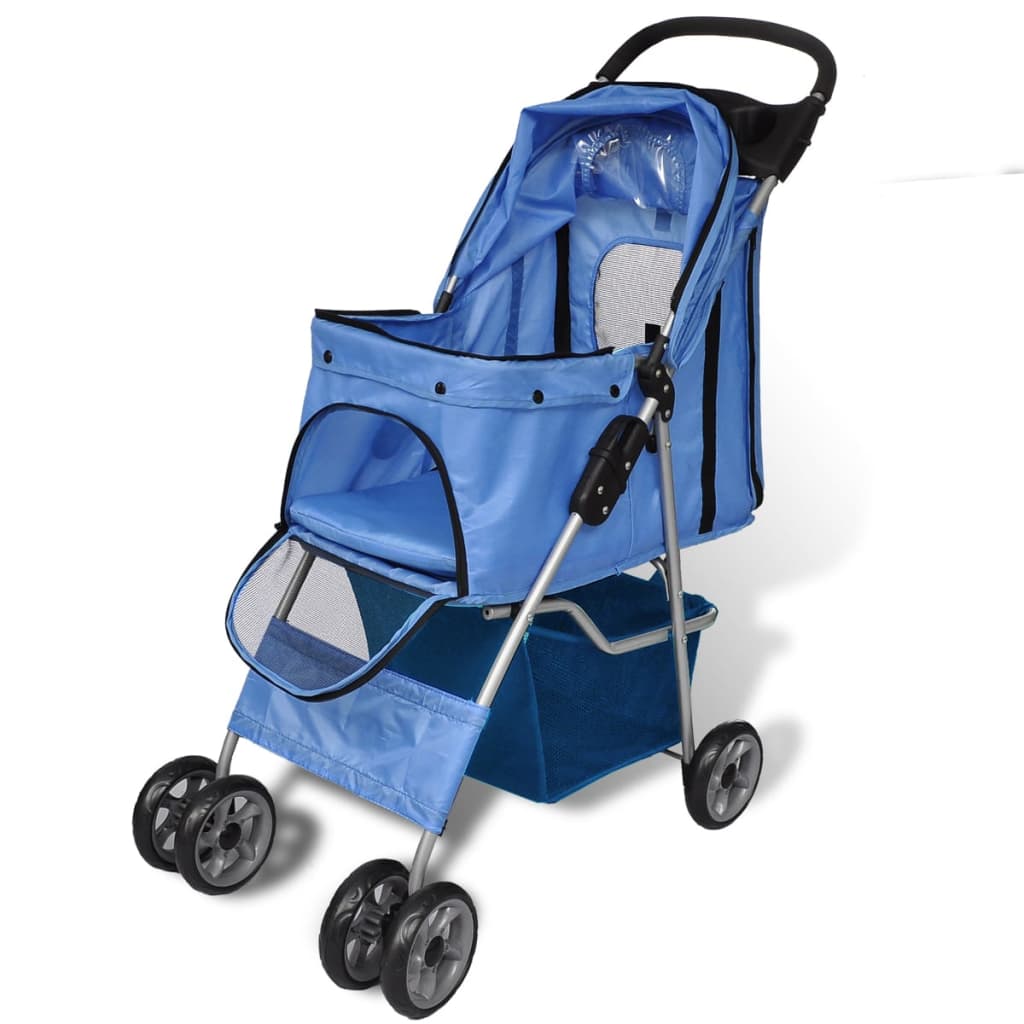 Porte-poussette vidaxl pour le chien bleu