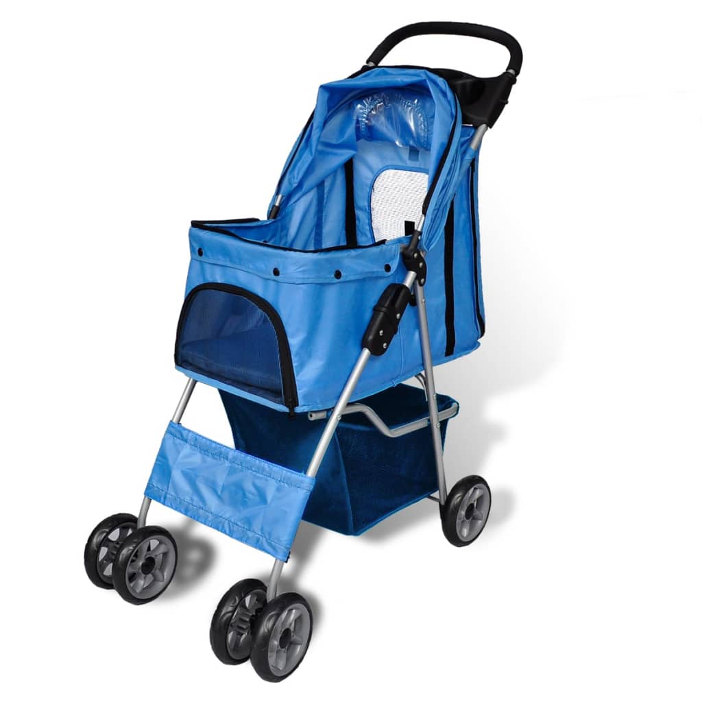 Porte-poussette vidaxl pour le chien bleu