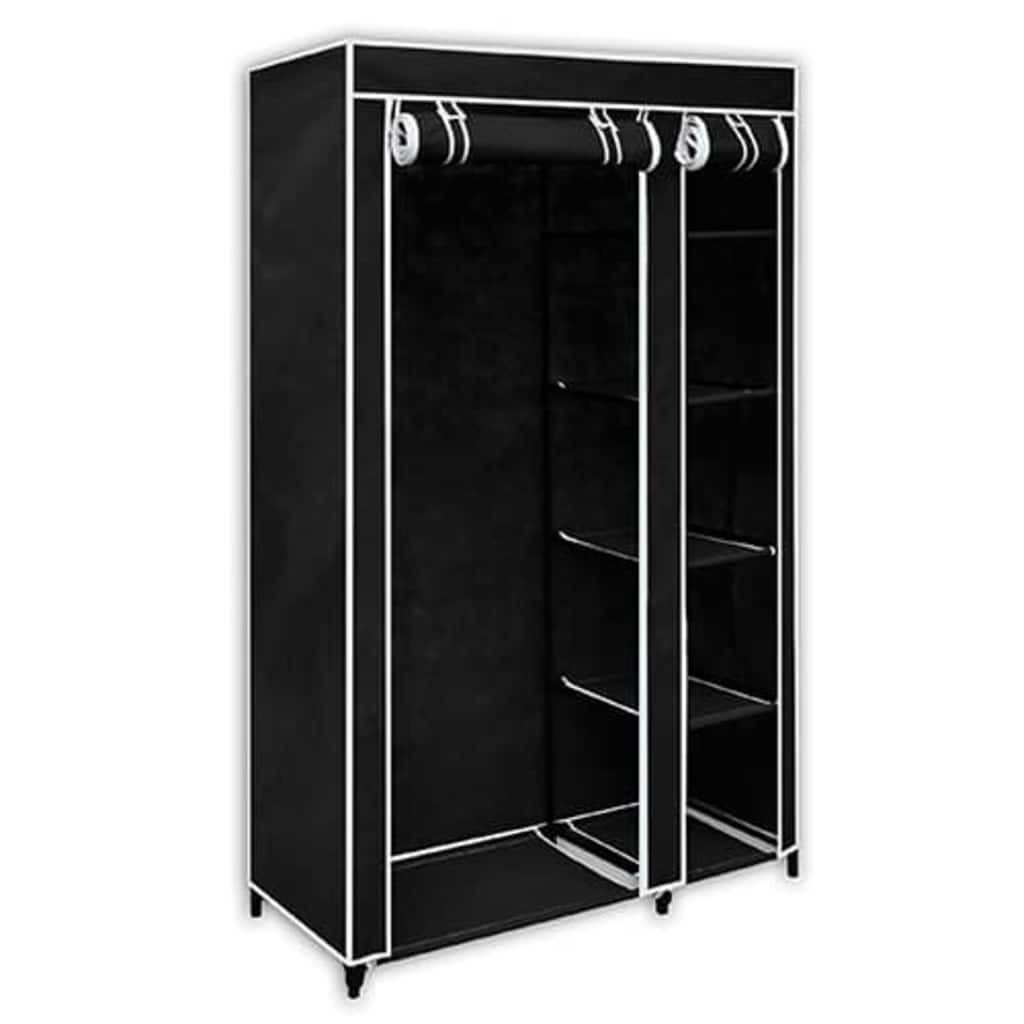 Vidaxl kledingkast opvouwbaar 110x45x175 cm zwart