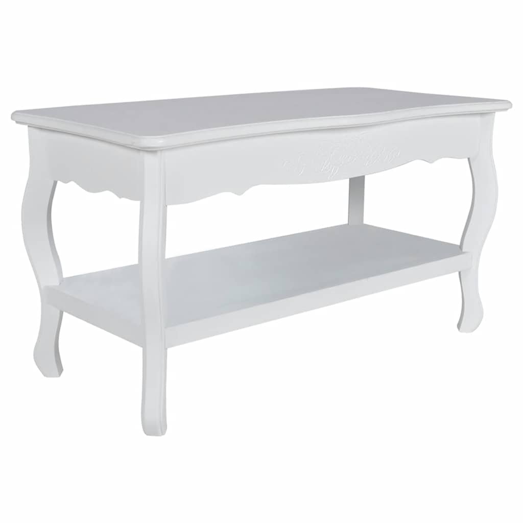 Vidaxl salontafel met 2 lagen mdf wit