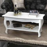 Vidaxl salontafel met 2 lagen mdf wit