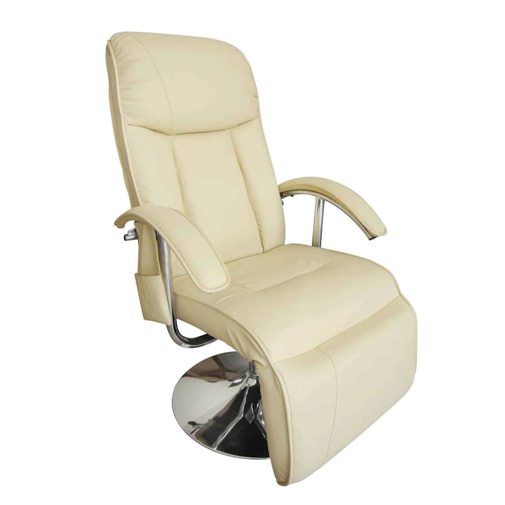 Vidaxl massagestoel kunstleer crèmewit