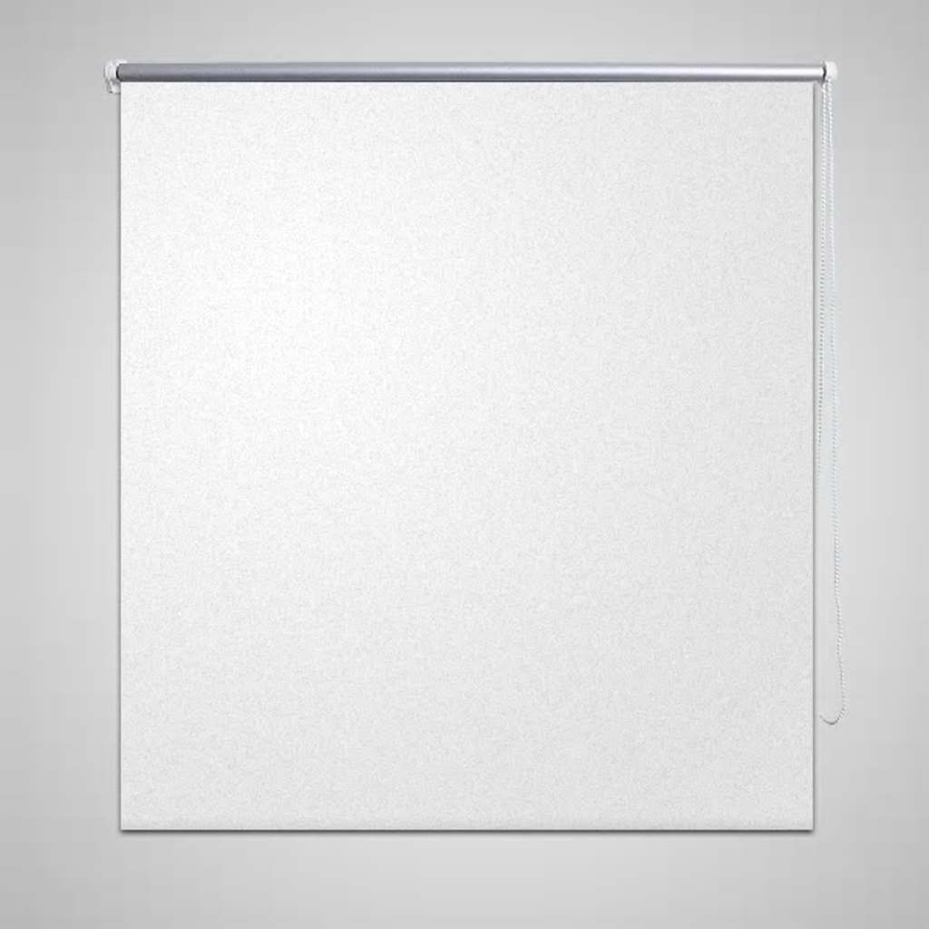 Vidaxl Roller Blind Blackout 140 x 175 cm bela