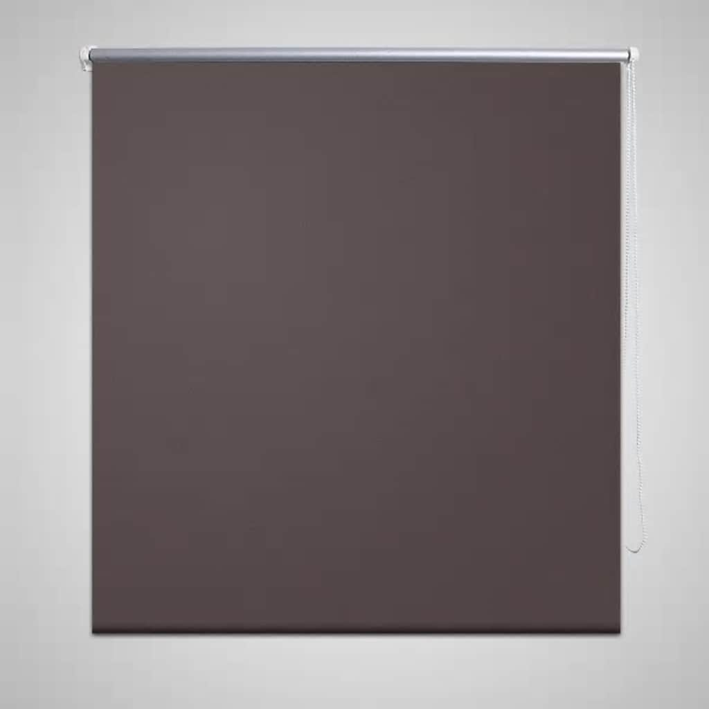 Vidaxl Roller Blind Blackout 100 x 230 cm kava rjava